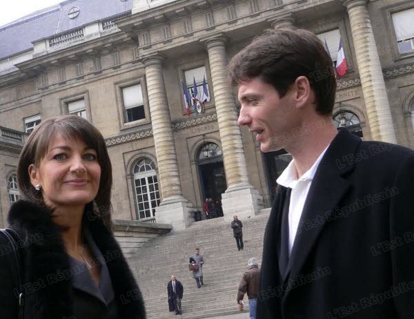 Raphaël Maillant et Maître Noachovitch devant le Palais de Justice de Paris en 2006