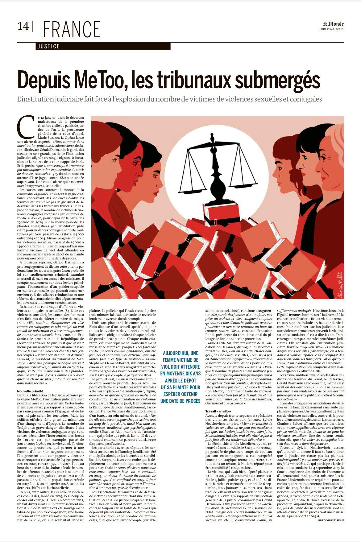 Articles du Monde du 19 mars 2026 première page